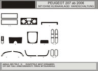 Peugeot 207 2006–2014 Dashboard sierlijsten (Hartman) Notenhout foto 1