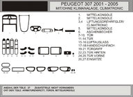 Peugeot 307 2001–2008 Interieurtuning (Hartman) Aluminium foto 1