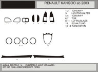 Renault Kangoo 1998–2008 Dashboard sierlijsten (Hartman) Notenhout foto 1