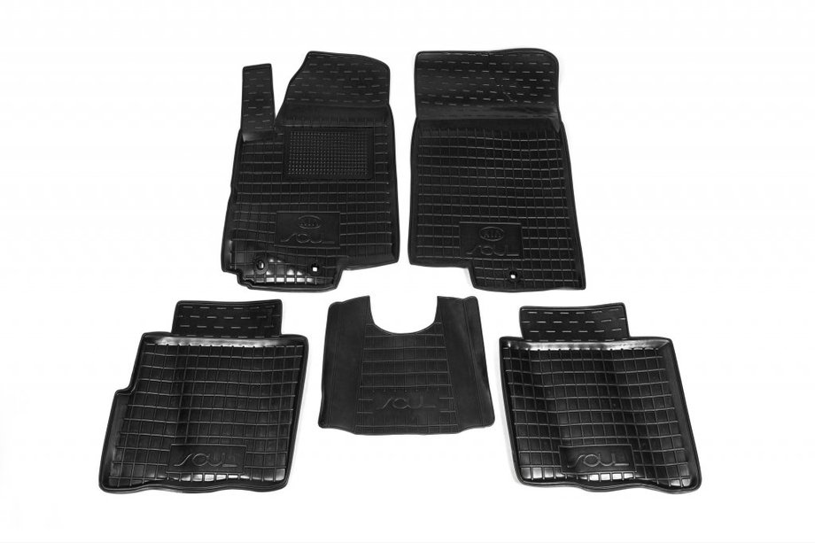 Kia Soul I 2008–2013 Rubberen automatten met opstaande rand (Autogumm) Image