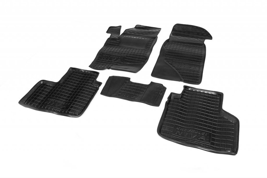 Chevrolet Niva 1998–2020 Rubberen automatten met opstaande rand (Autogumm) Image