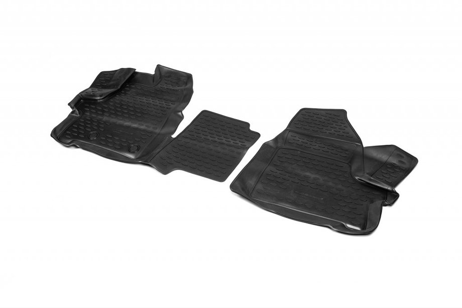 Ford Custom 2013–2022 3D rubberen automatten voor het interieur (2 stuks, Novline) 1 + 2 stoelen (Variant 1) Image