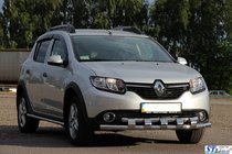 Renault Sandero 2013–2022 Voorste bullbar ST015 (RVS) foto 4