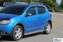 Renault Sandero 2013–2022 Side steps KB001 (RVS) foto 2