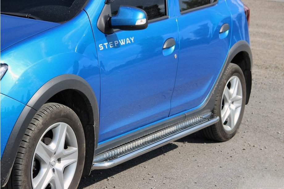 Renault Sandero 2013–2022 Side steps KB001 (RVS) Image