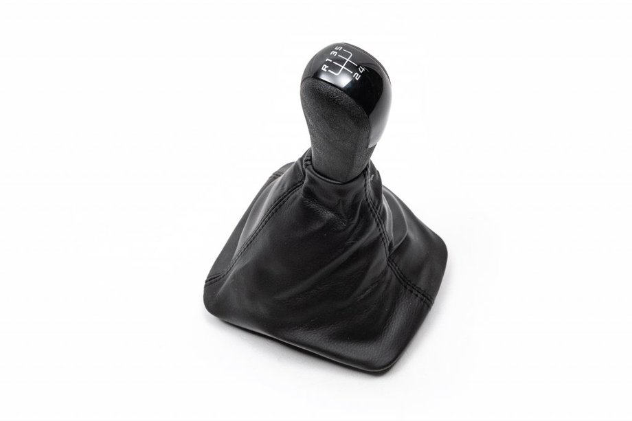 Skoda Octavia II A5 2006–2010 Pookknop en pookhoes (zwarte insert, 5-versnellingen) Image