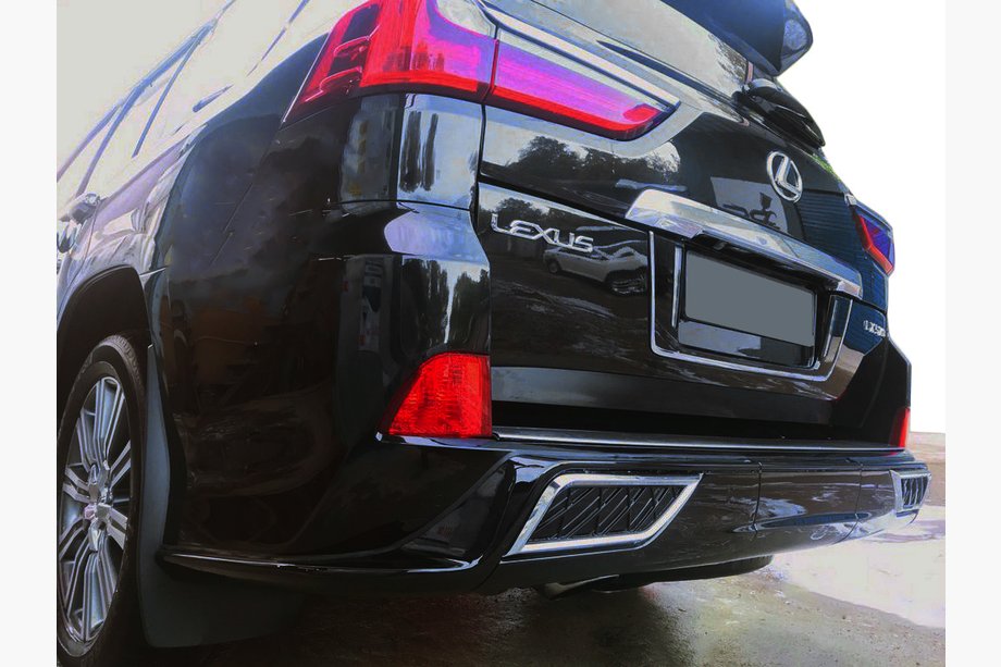 Lexus LX570/450d 2008–2022 Afdekkappen voor uiteinden achterbumper (2016+, 2 stuks) Image