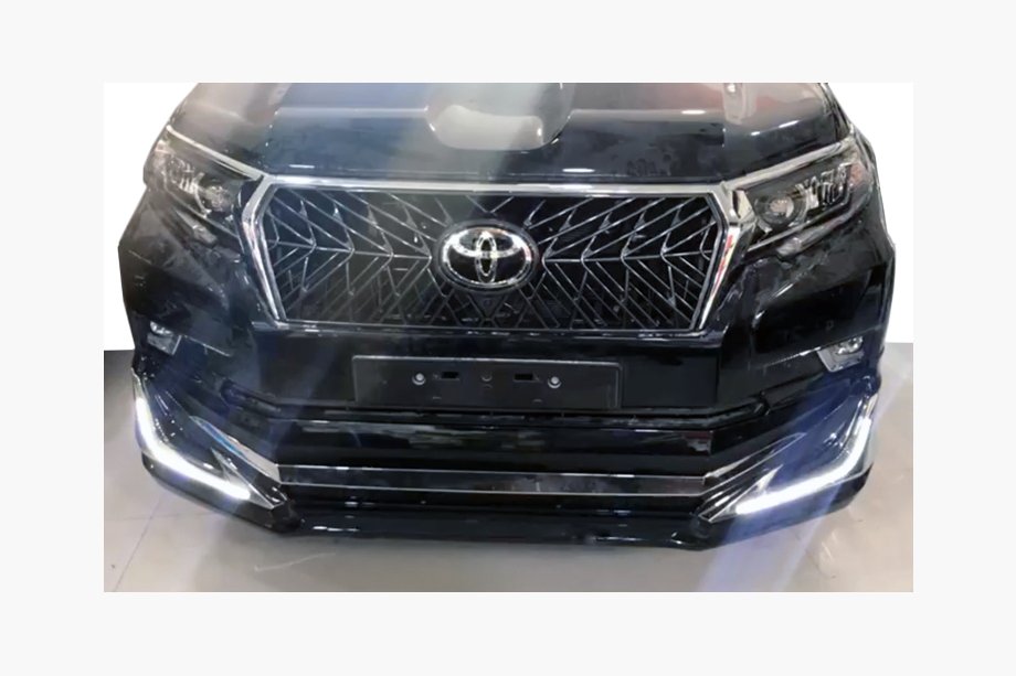 Toyota Land Cruiser Prado 150 2009–2023 Modelista V3-LED voor- en achterbumper lip kit (2017-) Foto 4