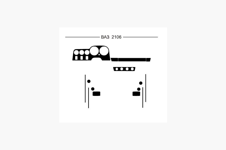 ВАЗ 2106 1976–2006 Dashboard sierlijsten (Hartman) Image