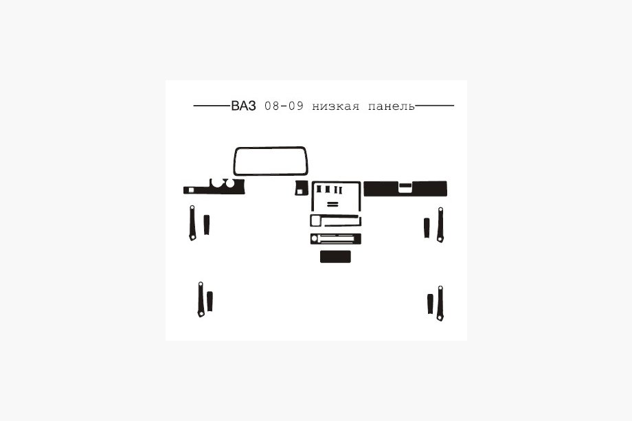 VAZ 2108-2109 1984–2011 Dashboardpanelen (lage dashboard) Image