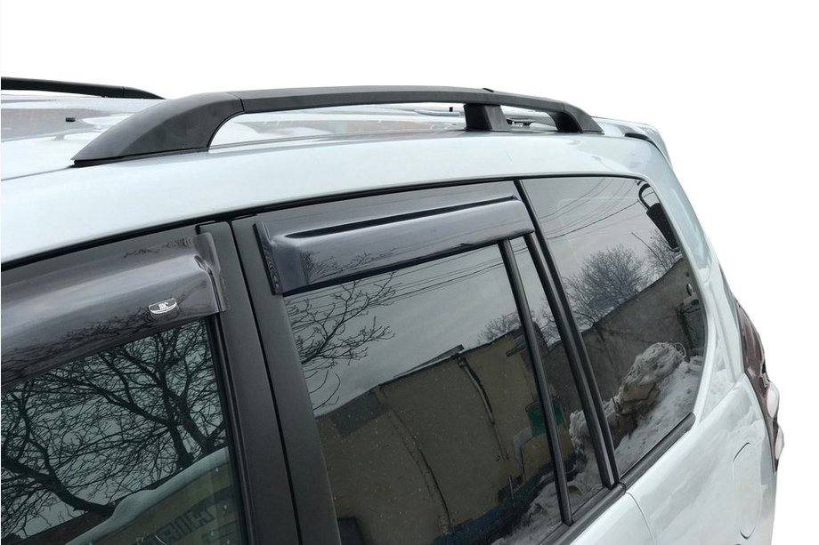 Toyota Land Cruiser Prado 120 2002–2009 Zwarte Turkse dakrails Kunststof voetjes Image