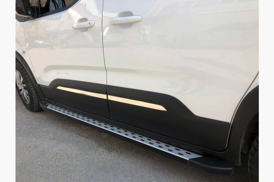 Peugeot Partner/Rifter 2019– RVS deurlijst afdekkappen Image