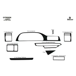 Dashboard sierlijsten (Meric) Fiat Scudo 1996–2007 foto 3