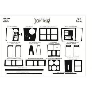 Dashboard sierlijsten 2002-2008 (houtlook) Volvo FH 1993–2012 foto 3