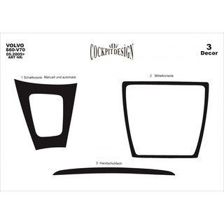 Dashboard sierlijsten (додаток, 2005-2009) Volvo S60 2000–2009 foto 1