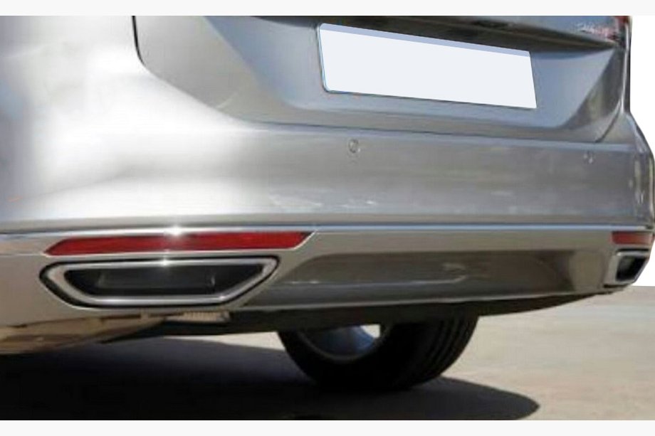 Volkswagen Passat B8 2015–2023 Sierstukken uitlaatimitatie SD/SW (2015-2018, 2 stuks, RVS) S-Design - Italiaans roestvrij staal Foto 4