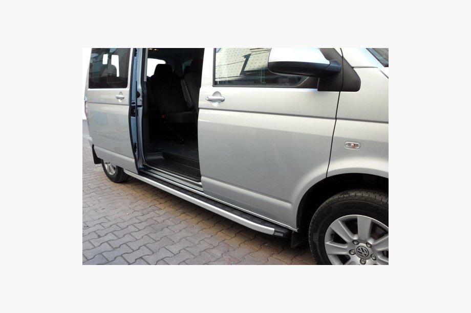 Volkswagen T4 Caravelle/Multivan 1990–2003 Fullmond side steps (2 stuks, aluminium) Image