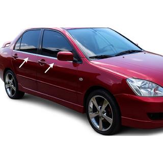 Buitenste raamlijstenset (4-delig, RVS) Mitsubishi Lancer 9 2004–2008 foto 1