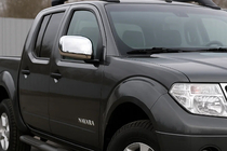 Nissan Navara 2006–2015 RVS spiegelkappen (2 stuks) Zonder richtingaanwijzer foto 1