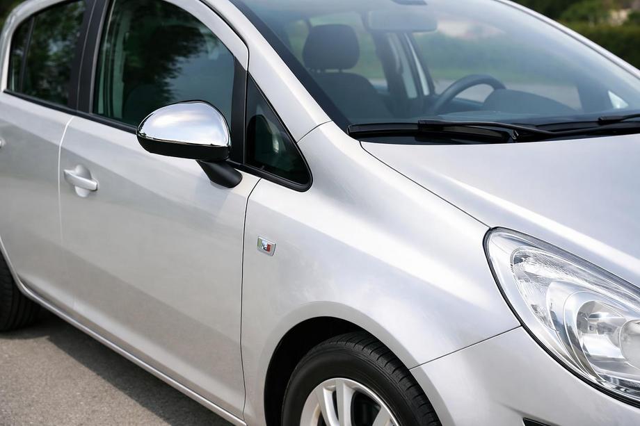Opel Corsa D 2007–2014 RVS spiegelkappen (set van 2) Image