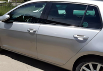 Volkswagen Golf 7/E-Golf 2012–2020 Onderste raamlijsten Black Chrome (4-delig, RVS) foto 1