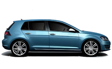 Volkswagen Golf 7/E-Golf 2012–2020 Onderste raamlijsten Black Chrome (4-delig, RVS) foto 3