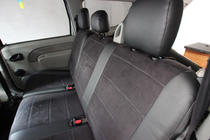 Renault Logan I 2005–2008 Autostoelhoezen eco-leer+stof+Alcantara Antara A001 (complete set, volledig interieur) foto 8