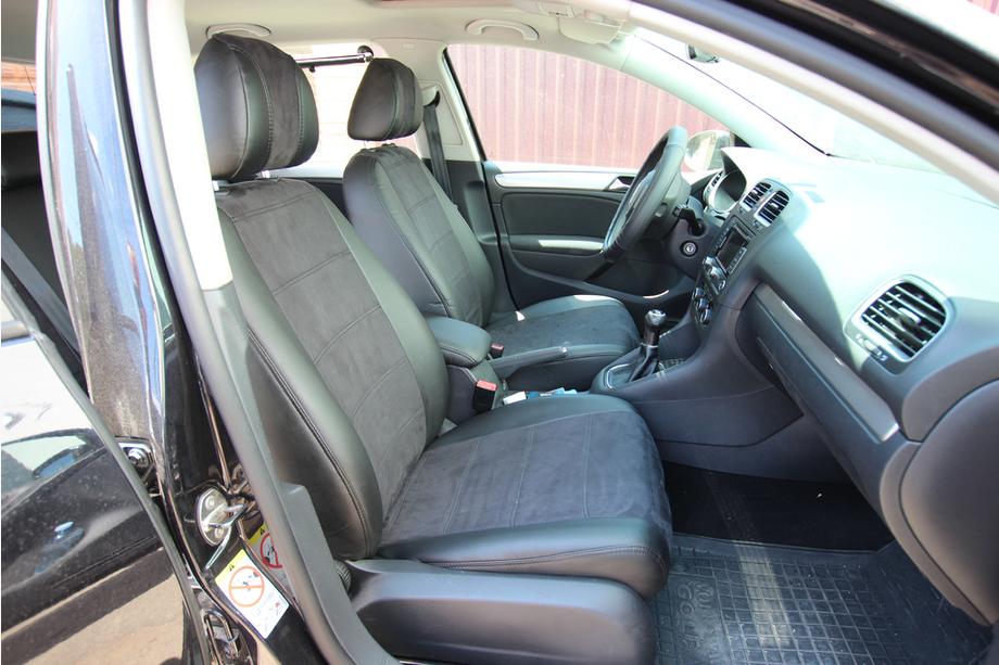 Volkswagen Golf 6 2008–2014 Autostoelhoezen eco-leer+stof+Alcantara Antara A001 (complete set, volledig interieur) Image