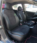 Hyundai Accent 2011–2017 Autostoelhoezen eco-leer+stof+Alcantara Antara A001 (complete set, volledig interieur) foto 1