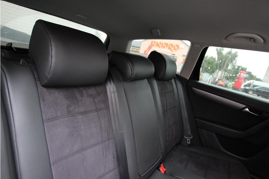 Volkswagen Passat B7 2012–2015 Autostoelhoezen eco-leer+stof+Alcantara Antara A001 (complete set, volledig interieur) Foto 3