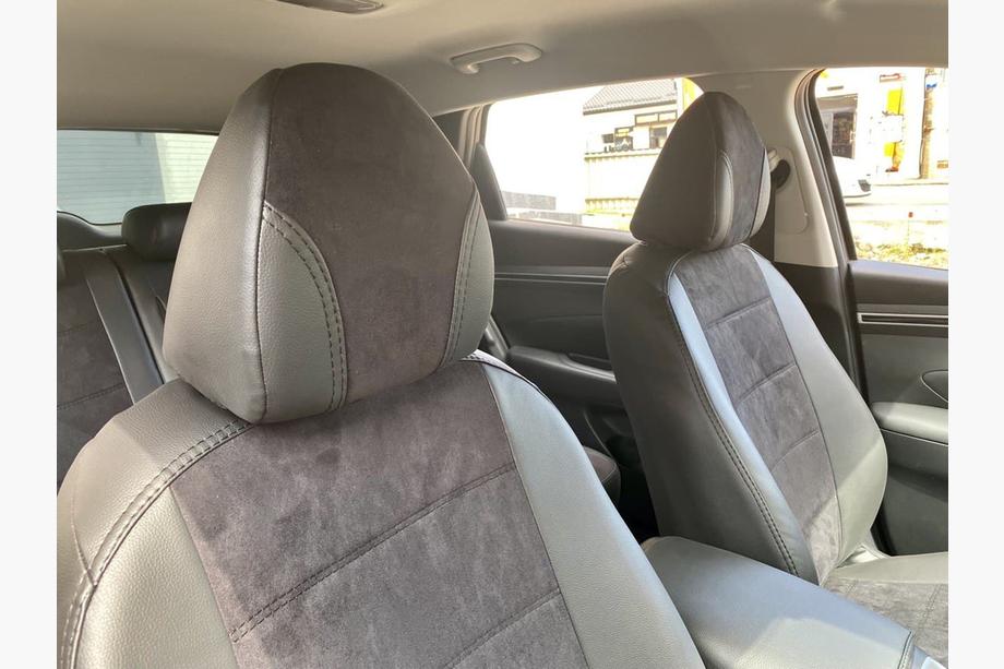 Hyundai Tucson NX4 2021– Autostoelhoezen eco-leer+stof+Alcantara Antara A001 (complete set, volledig interieur) Foto 14