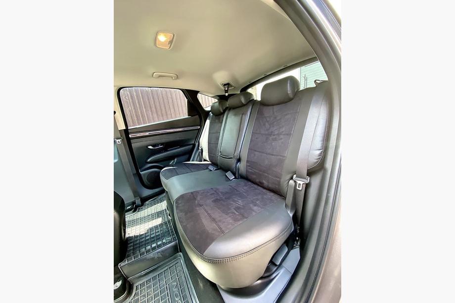 Hyundai Tucson NX4 2021– Autostoelhoezen eco-leer+stof+Alcantara Antara A001 (complete set, volledig interieur) Foto 5