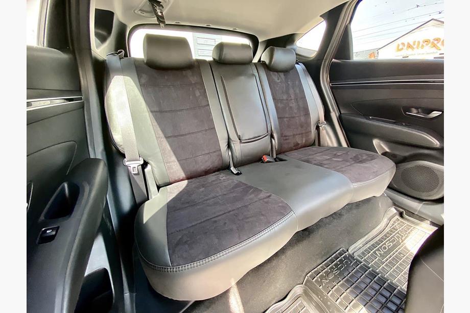 Hyundai Tucson NX4 2021– Autostoelhoezen eco-leer+stof+Alcantara Antara A001 (complete set, volledig interieur) Foto 10