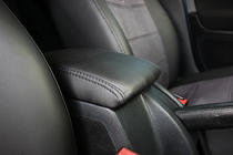 Skoda Octavia II A5 2006–2010 Autostoelhoezen eco-leer+stof+Alcantara Antara A001 (complete set, volledig interieur) foto 10