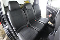 Volkswagen Touran 2003–2010 Autostoelhoezen eco-leer+stof+Alcantara Antara A001 (complete set, volledig interieur) foto 3