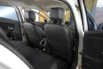 Renault Megane III 2009–2016 Autostoelhoezen eco-leer+stof+Alcantara Antara A001 (complete set, volledig interieur) foto 9