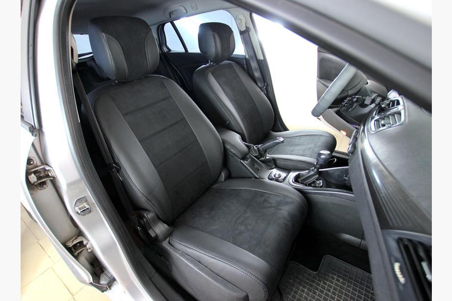 Renault Megane III 2009–2016 Autostoelhoezen eco-leer+stof+Alcantara Antara A001 (complete set, volledig interieur) Image