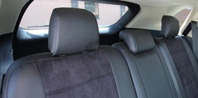 Ford Edge 2014–2024 Autostoelhoezen eco-leer+stof+Alcantara Antara A001 (complete set, volledig interieur) foto 7