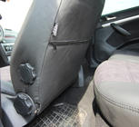 Skoda Octavia II A5 2010–2013 Autostoelhoezen eco-leer+stof+Alcantara Antara A001 (complete set, volledig interieur) foto 5