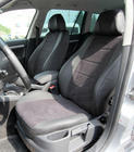 Skoda Octavia II A5 2010–2013 Autostoelhoezen eco-leer+stof+Alcantara Antara A001 (complete set, volledig interieur) foto 12