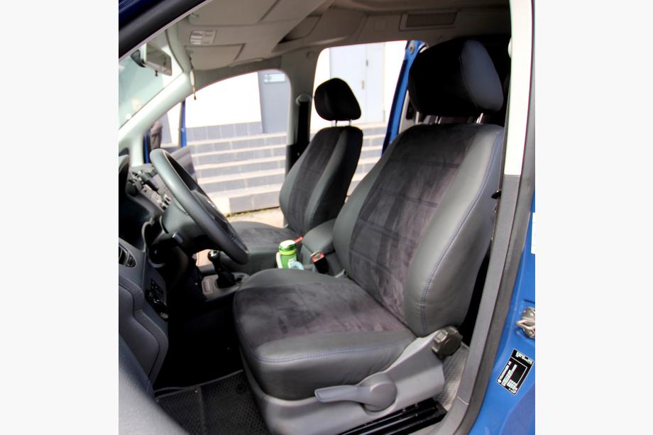 Volkswagen Caddy 2010–2015 Autostoelhoezen kunstleer + stof + alcantara Antara A001b (complete set voor het hele interieur) Foto 11