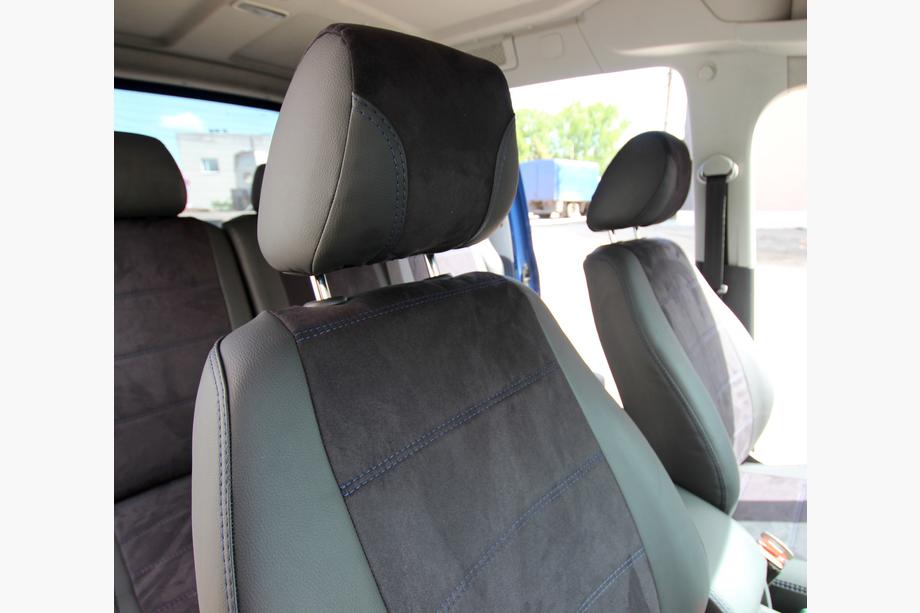 Volkswagen Caddy 2010–2015 Autostoelhoezen kunstleer + stof + alcantara Antara A001b (complete set voor het hele interieur) Foto 12