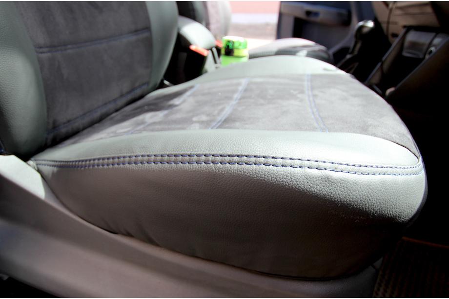 Volkswagen Caddy 2010–2015 Autostoelhoezen kunstleer + stof + alcantara Antara A001b (complete set voor het hele interieur) Foto 13