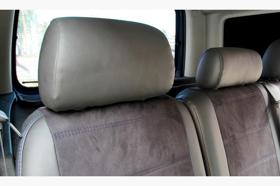 Volkswagen Caddy 2010–2015 Autostoelhoezen kunstleer + stof + alcantara Antara A001b (complete set voor het hele interieur) Foto 14