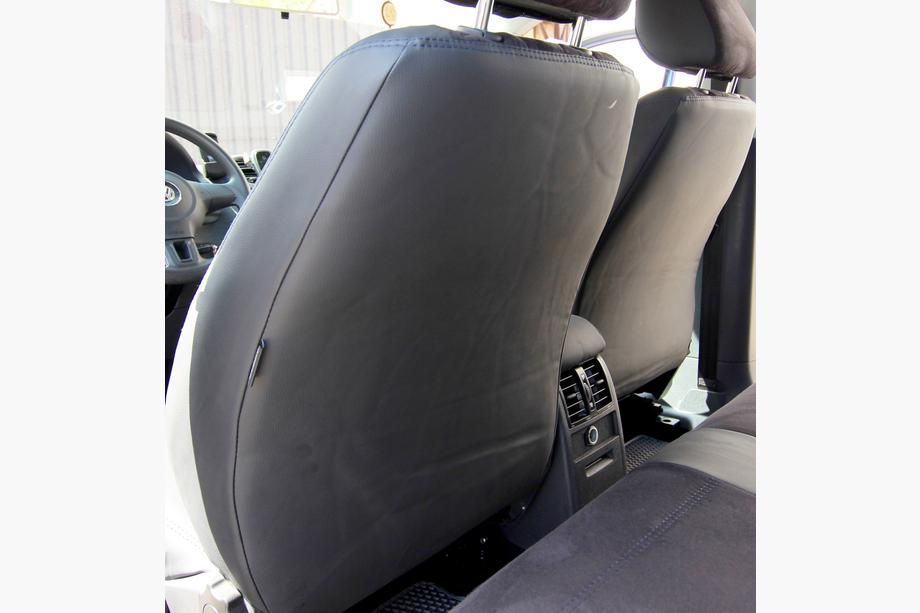 Volkswagen Caddy 2010–2015 Autostoelhoezen kunstleer + stof + alcantara Antara A001b (complete set voor het hele interieur) Foto 4