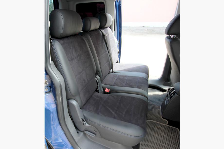 Volkswagen Caddy 2010–2015 Autostoelhoezen kunstleer + stof + alcantara Antara A001b (complete set voor het hele interieur) Foto 9