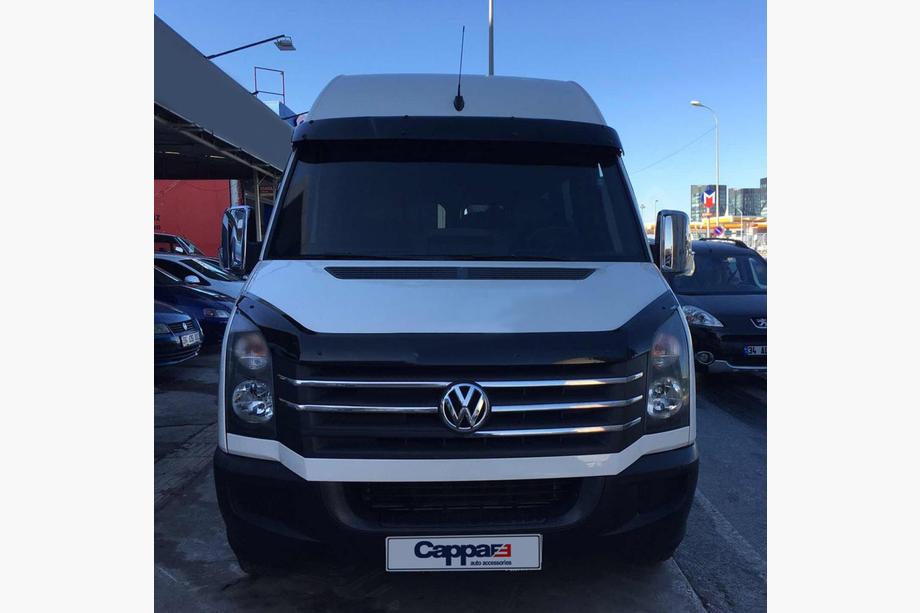 Mercedes Sprinter W906 2006–2018 Voorruit zonneklep op frame V2 (zwart hoogglans, 5 mm) Foto 8