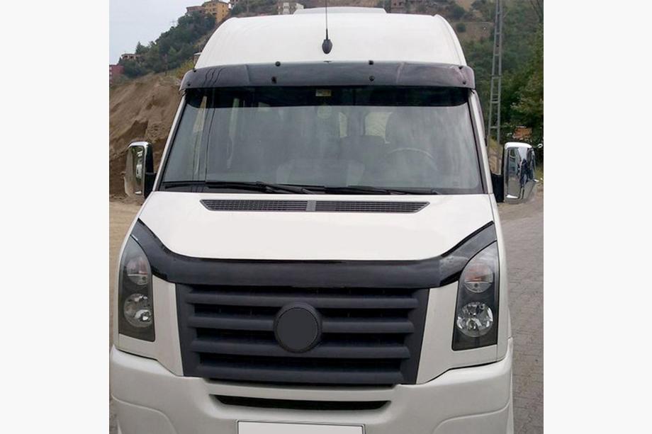 Mercedes Sprinter W906 2006–2018 Voorruit zonneklep op frame V2 (zwart hoogglans, 5 mm) Foto 7