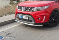 Suzuki Vitara 2015– Voorbumperbeschermer Texas (60 mm, RVS) foto 1