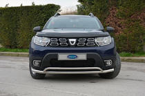Renault Duster 2018–2024 Frontbeschermbeugel Vegas (60/42 mm, RVS) foto 1